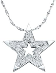 0.15CTW DIAMOND STAR PENDANT