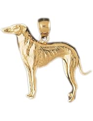 Dazzlers Solid 14k Gold Borzoi Dog Charm Pendant Available in three colors from jewelsberry (weights: 3.5 grams only)