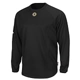 NHL Men's Boston Bruins Long Sleeve Crew Neck Tech Fleece Pullover (Pro Black/Pro Black, XX-Large)