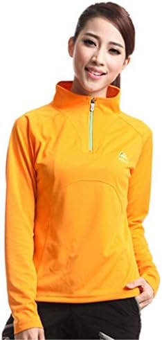 INFONONLINE Hot Cycling Equipment Outdoor UV protection Windproof Women's Quick Dry Long Jacket T-shirt (Orange L)