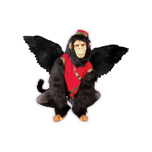 Wizard of Oz Flying Monkey w/ Bat Wings Halloween Adult Costume and Mask Adult