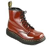 Dr. Martens 9218 Womens 8 Eylet, Patent Leather Boots, Shoes, Chocolate
