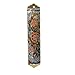 Yair Emanuel Laser Cut Hand Painted Mezuzah, Flowers Colors