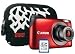 Canon PowerShot A2200 14.1MP Digital Camera Deluxe Kit Bundle Red 4GB Memory Card & Built Case Included