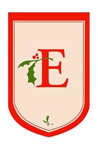 Monogram Holiday Garden Size Flag - E