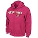 NFL San Francisco 49Ers Touchbck III Full Zip Jacket Adult Long Sleeved Fullzip Hooded Fleece, Bright Cardinal, Medium