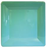 Caspari 7-Inch Square Lacquer Tray, Robin's Egg Blue