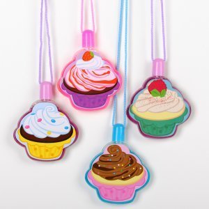 Cupcake Bubble Necklaces - assorted pack of 12