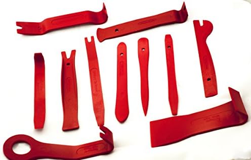 Auto Trim Door Panel Window Molding Upholstery Clip Removal 11pc Tool Kit - Professional fastener remover tools for the home car and DIY