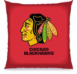 Buy Chicago Blackhawks Souvenir Pillow 12x12 by Biederlack