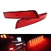 iJDMTOY Nissan Juke Murano Quest Sentra Infiniti FX35 FX37 FX50 QX70 Red Lens 24-SMD LED Bumper Reflector Lamps