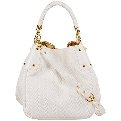 FASH Limited Casual Satchel Handbag Texture Bag - White