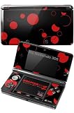 Nintendo 3DS Skin - Lots of Dots Red on Black
