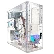 11-Bay ATX Transparent Plastic Computer Case w/3 LED Fans
