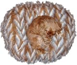 Hugger - Frizzy Feathers Pet Bed : Color CARAMEL : Size 27 INCH - STANDARD