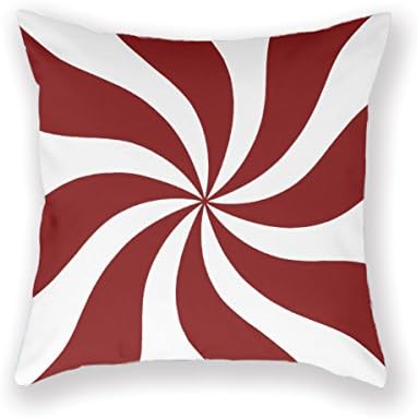 Newaller Nostalgic Mint Candy Stripe White Cotton and Polyester Throw Pillow Case Shell Home Decorative Cushion Cover 18x18 inches (One Side)