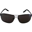 A|X AX155/S Sunglasses - Armani Exchange Men's Rectangular Full Rim Lifestyle Eyewear - Matte Black/Black/Gray