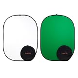 PhotoSEL BD113WG Reversible White and Chroma Key Green Collapsible Background 1.5m x 2m