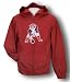 New England Patriots NFL Men's Vintage Logo Zip Hoodie, Hooded Fleece Jacket, Red