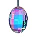 Colorful Oval Drop Hanging Crystals Chandelier Prisms Feng Shui Ornament Window Suncatchers 76mm