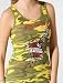 Ed Hardy Yellow/Green Camoflage Heart/Dagger/Heart Tank Top