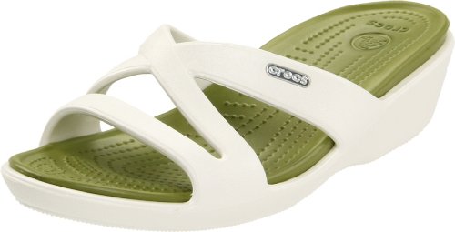 Crocs Women's Patricia II Wedge Sandal,Oyster/Iguana,6 M US