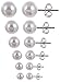 Areke Women's Faux Pearl Earrings Stud - Surgical Steel Earings Pin,Round Ball Jewelry Set of 6 Pairs