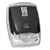 George Foreman 13628 Junior Grill Silver/Clear with Sloped Grill Design and Bun Warmer, 4 Portions