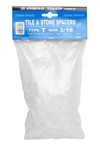 Diamond Tough T-Shaped Hard Plastic Stone Spacers - 3/16