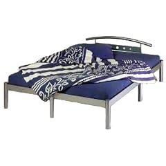 Metallbett inkl. Lattenrost "SANDY" 140x200cm Farbe: silber