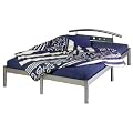 Metallbett inkl. Lattenrost + Comfort Matratze 140x200cm - "SANDY" Farbe: silber