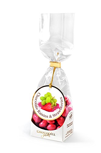 Chocolate Garden Rosinen und Erdbeeren in Schokolade, 4er Pack (4 x 100 g)