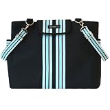 Black Baby Blue Lexington Diaper Bag