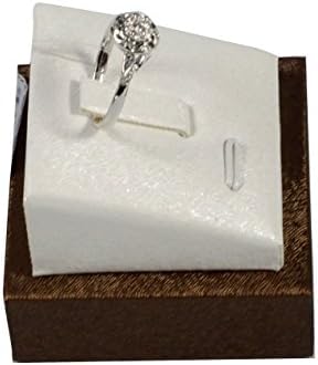 AWJ® Women's 18k White Gold Diamond Ring(0.132ct+0.041ct)