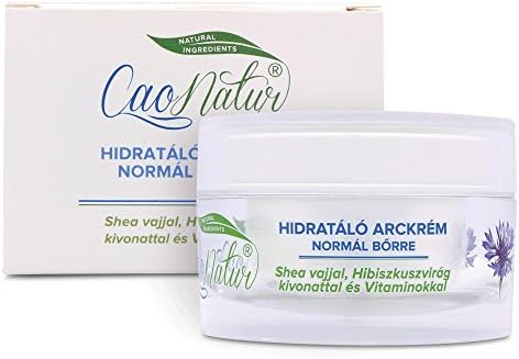 Moisturizing Face Cream for Normal Skin by CaoNatur - with Vitamins, Shea Butter and Hibiscus Flower Extract - 1.76 fl oz