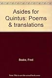 Asides for Quintus : poems & translations