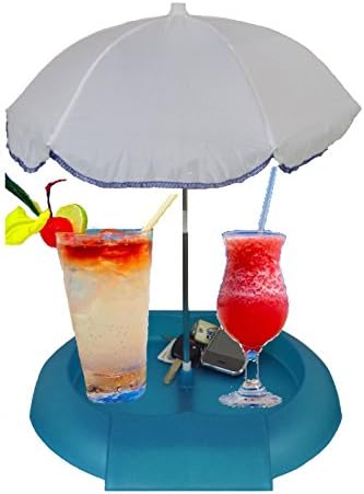 Beach Vacation Accessory Sand Coaster Cup Holder with Umbrella - Sand Free and Out of Sun
