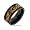 Eve's Addiction Men's Stainless Steel Black Plate Tribal Design Ring, 10
