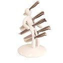 Voodoo Knife Block with 5 Knives by CSB Commodities, designed by Raffaele Iannello - White