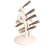 Voodoo Knife Block with 5 Knives - White
