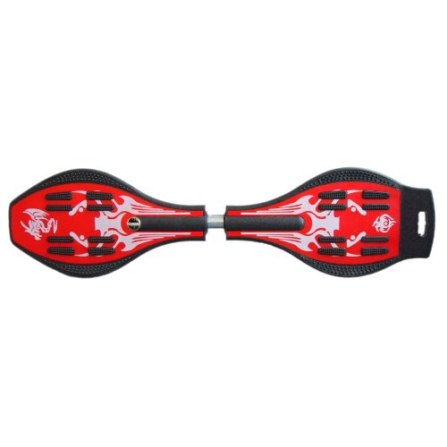 Produkt-Bild: VIVAFIT Waveboard LC-2 inkl. Tasche mit ABEC-7 Kugellager + LED Rollen, red-fit, 23447502