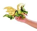 Plush Green Dragon Puppet 13"