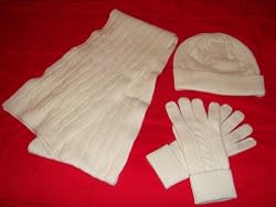 Save on Cashmere Scarf Hat Gloves Set Discount Price