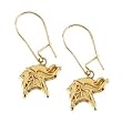 14K Yellow Minnesota Vikings NFL Logo Dangle Earrings