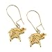 14K Yellow Minnesota Vikings NFL Logo Dangle Earrings