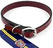 Hamilton 1/2" x 14" Creased Burgundy Leather Dog Collar