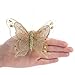 Factory Direct Craft Package of 12 Gold Burlap and Nylon Mesh Artificial Butterflies with Attached Alligator Clips for All Your Decorating and Embellishing Needs