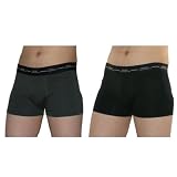 2 Pieces: Mens Basic Stretch Boxer Briefs Underwear Trunks (Size: XXL)