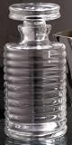 Review   / Glass Tall Ribbed Decanter w/ Stopper Designer Barware