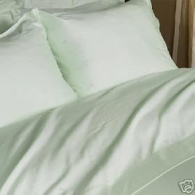 Solid Mint 300 Thread Count Full/Queen Duvet Cover Set 100 % Egyptian Cotton 3pc comforter cover set button enclosure